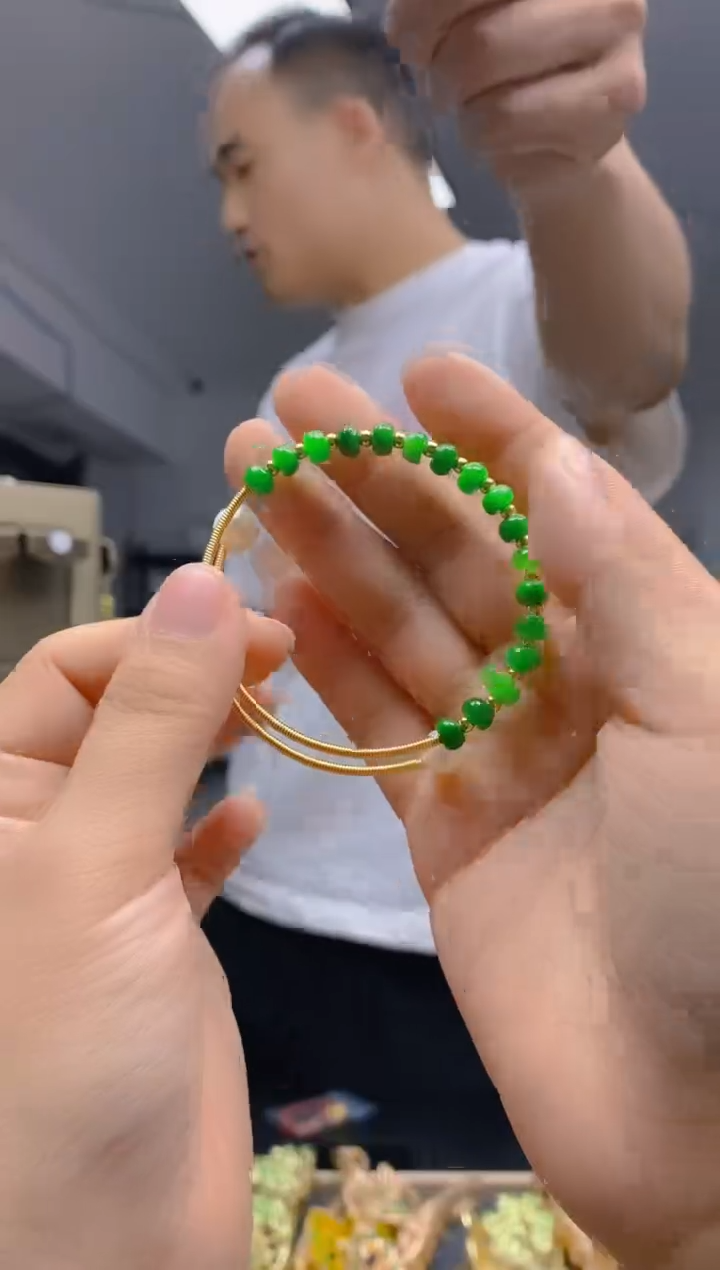 【闪购商品】翡翠耳饰合金0358翡翠手镯