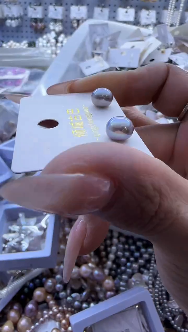 【闪购商品】淡水珍珠耳饰银S925镶嵌492