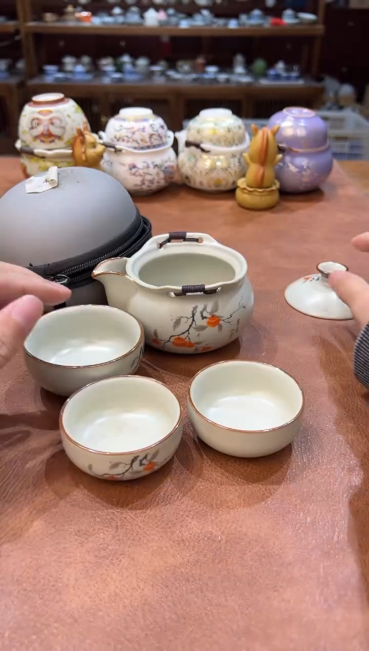 真的很便宜会开片的旅行茶具