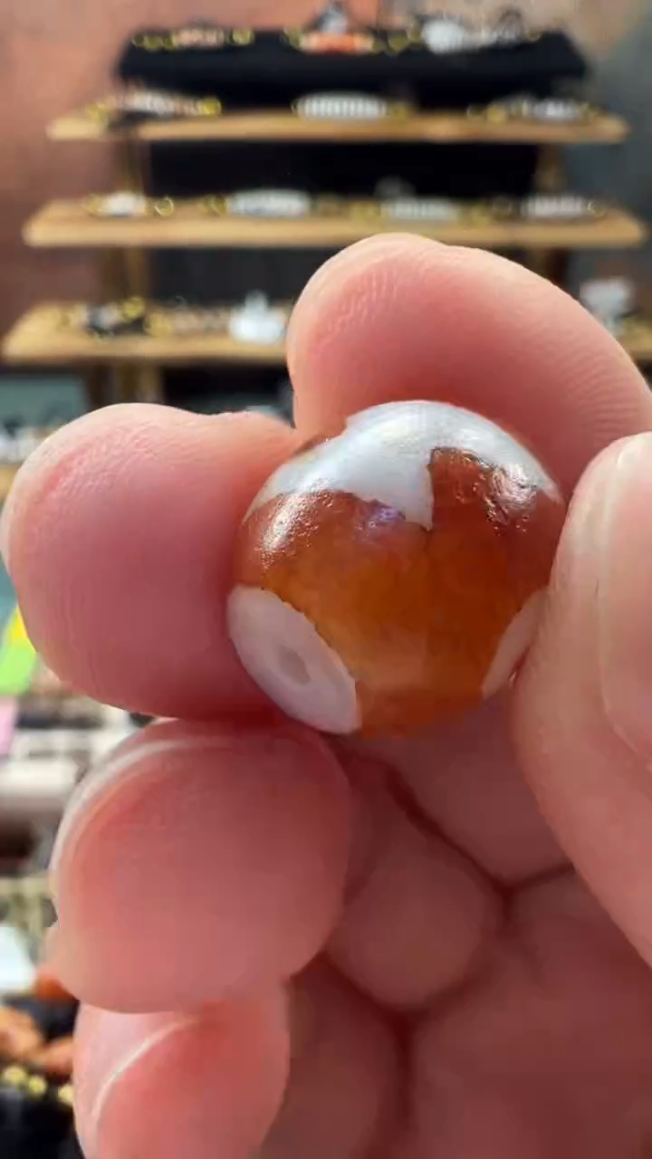 玛瑙/玉髓（覆膜）颈饰未镶嵌128(微瑕随机发货）