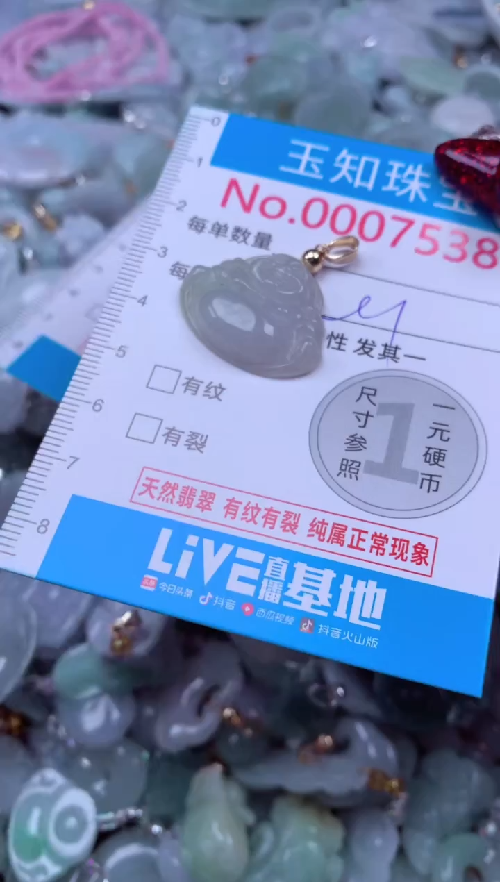 吊坠(不含链)未镶嵌翡翠7538