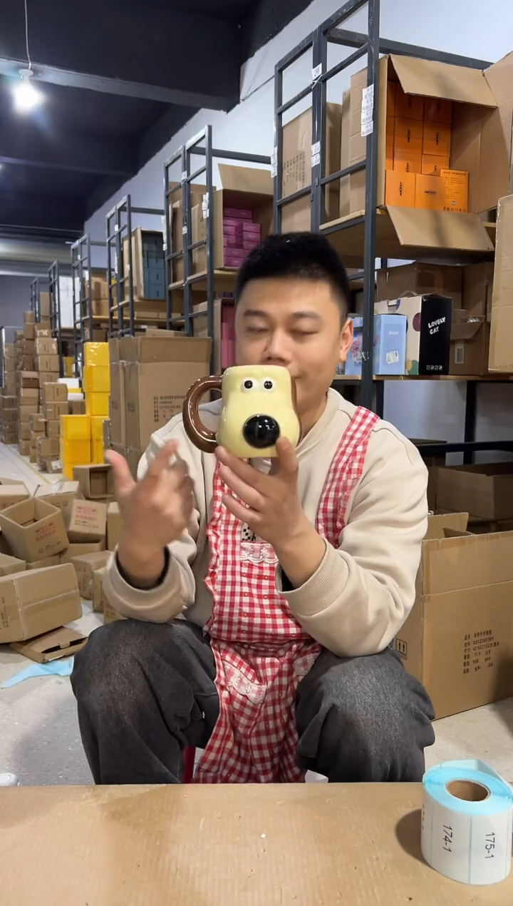 【闪购商品】杯陶瓷掌门狗头杯