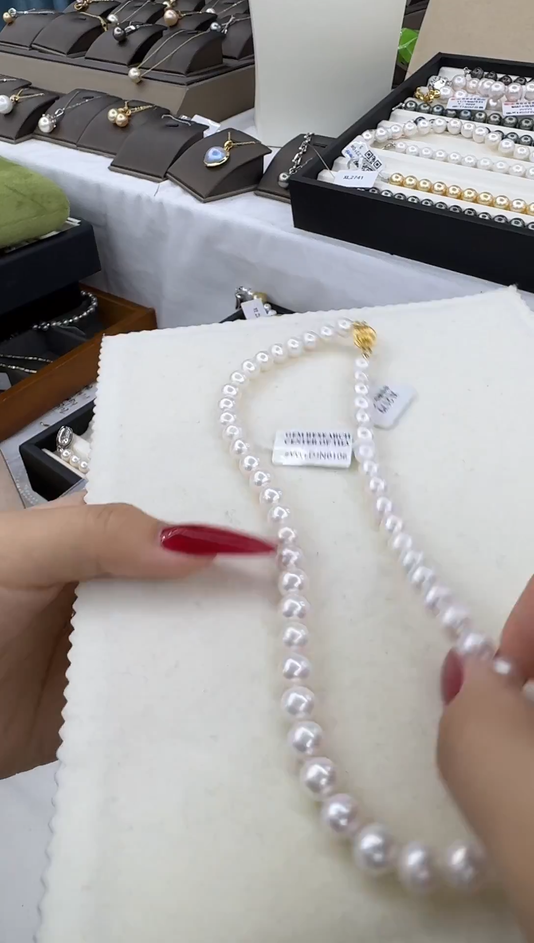 项链银S925镶嵌淡水珍珠xl2179