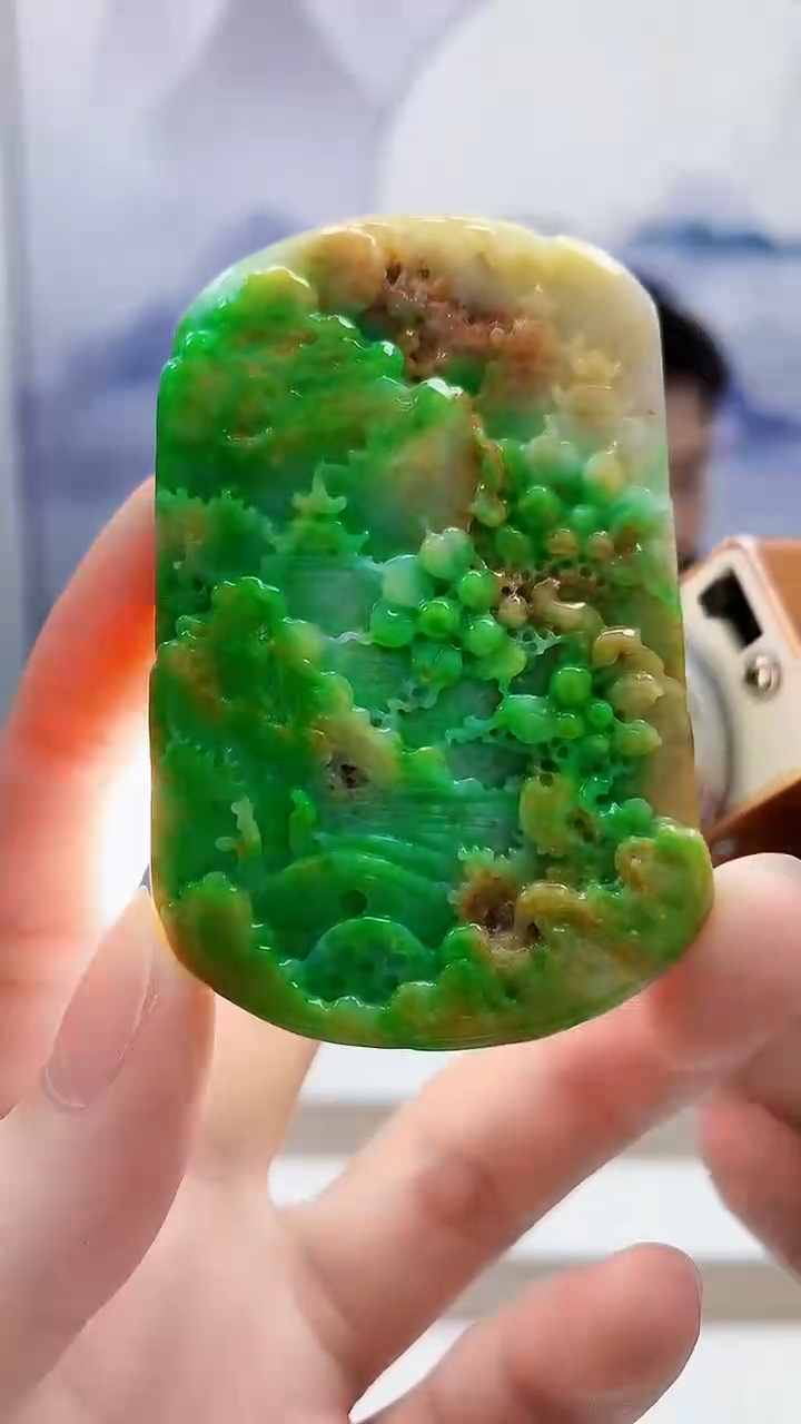 未镶嵌定制翡翠4917ry-毛货挂件50