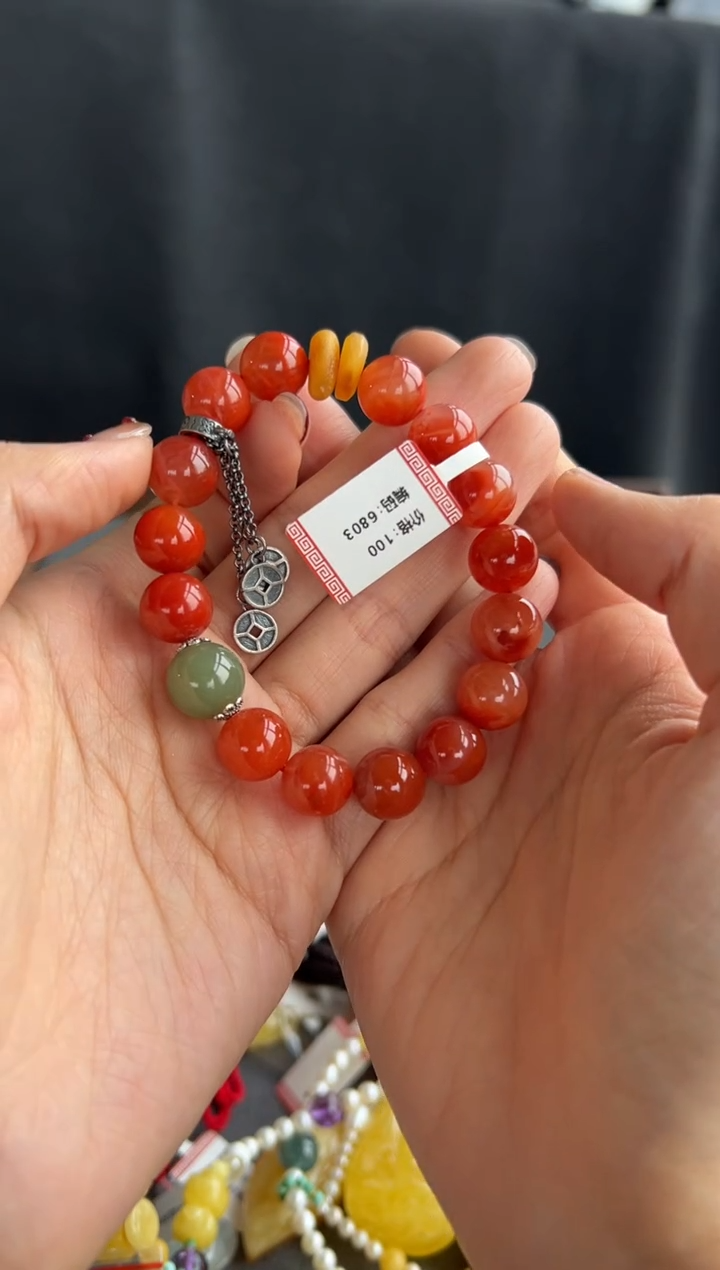 未镶嵌手串南红玛瑙6803买断