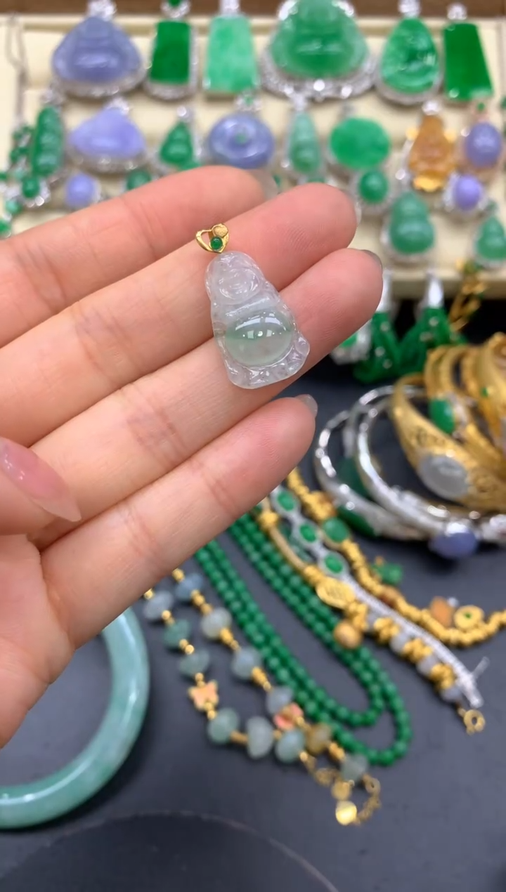 【闪购商品】翡翠颈饰18K金镶嵌17-中国好珍宝