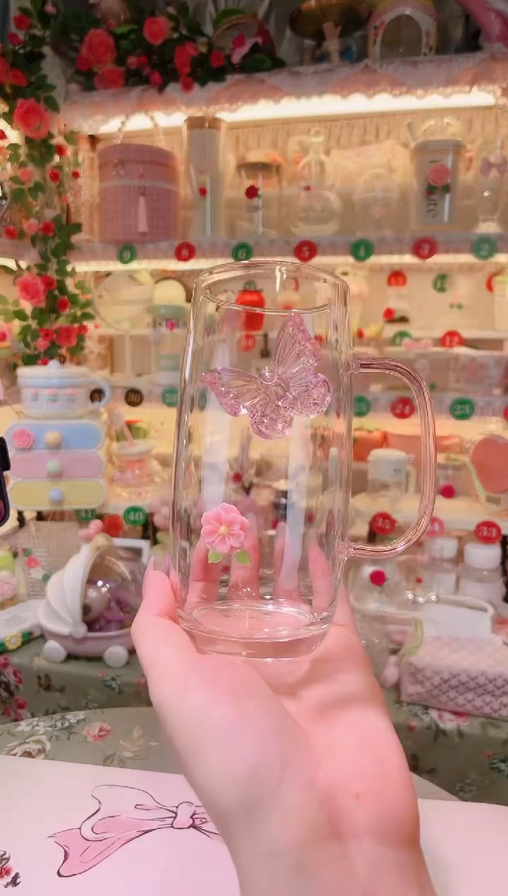 其他品质好发货快放心拍！蝶恋花绿茶杯