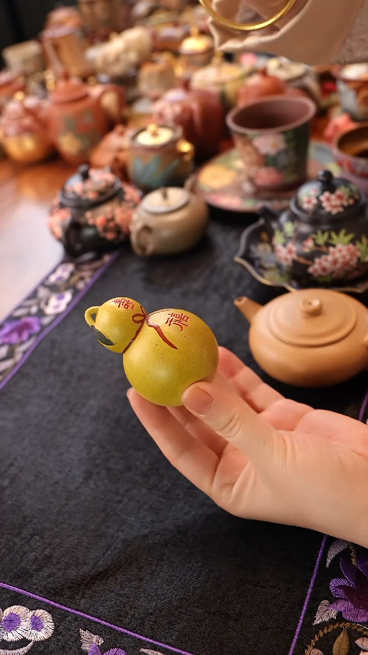 茶壶紫砂葫芦摆件