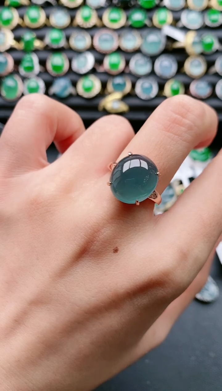 【闪购商品】翡翠戒指银S925镶嵌111111