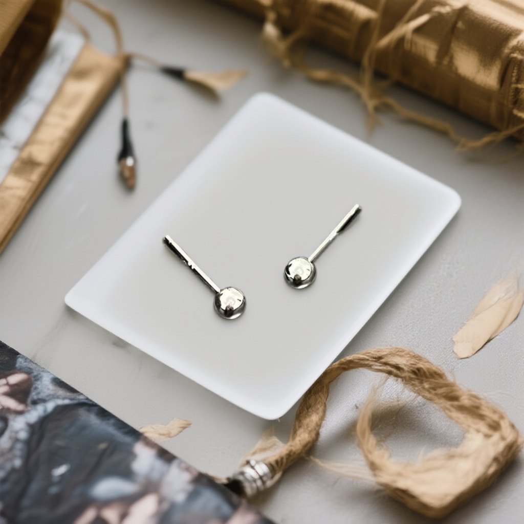 非金属珐琅耳饰  经典百搭圆珠耳钉男女通带迷你耳饰