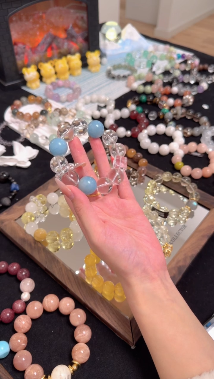 未镶嵌手串水晶白水晶海蓝