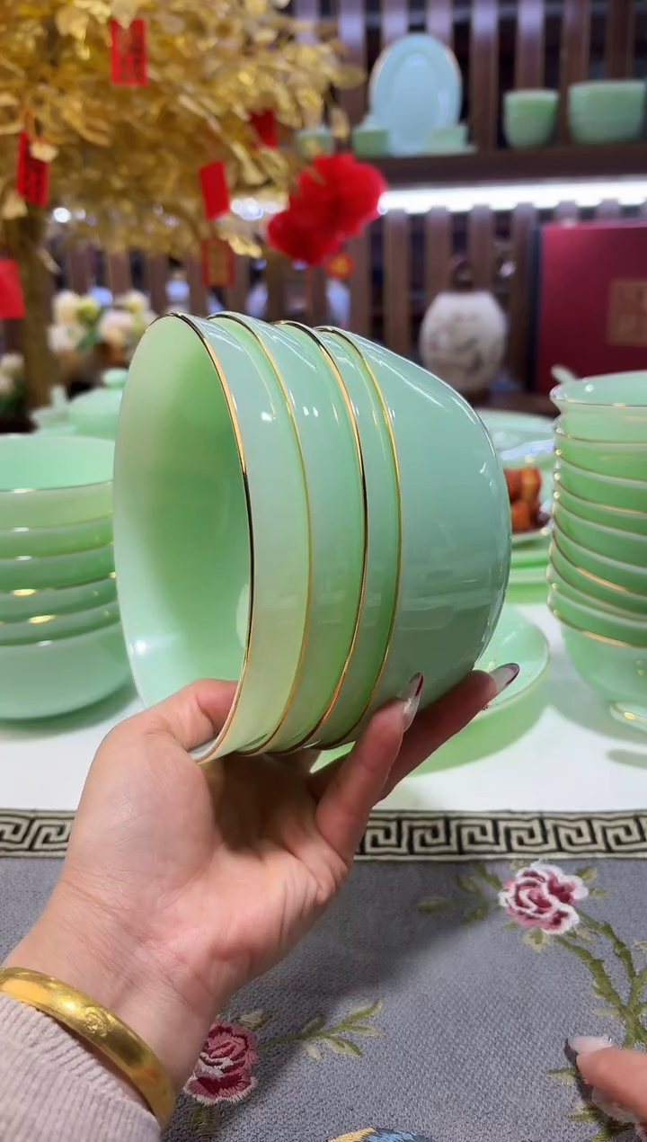 玉瓷5.5英寸饭碗4个