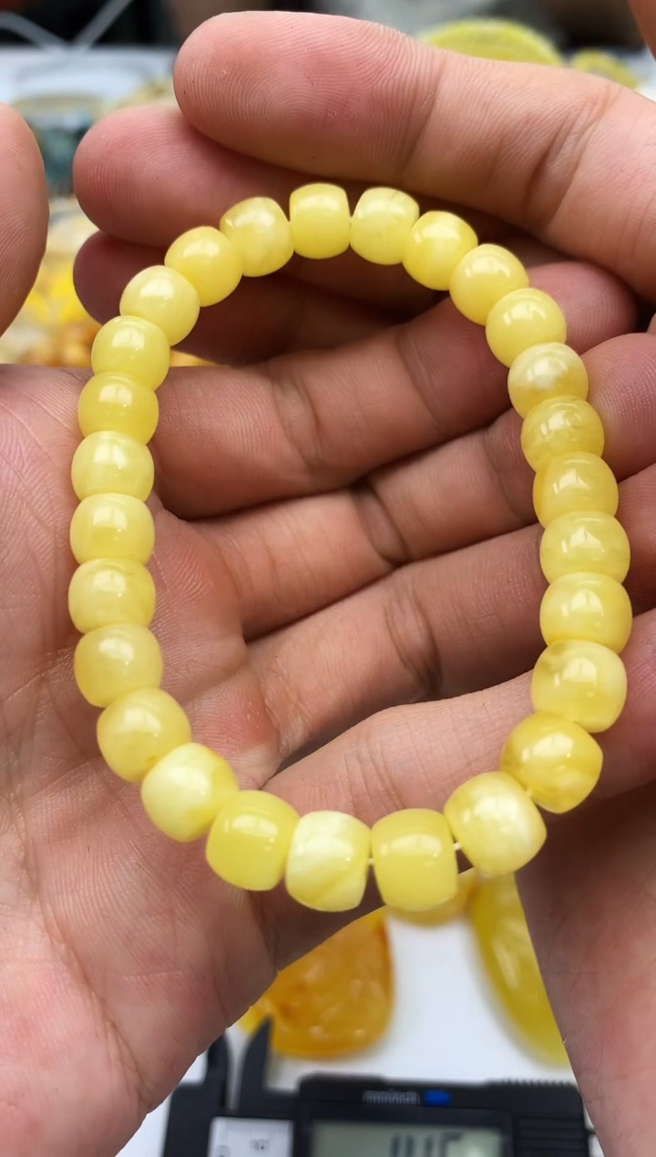 裸石蜜蜡未镶嵌手串卡8