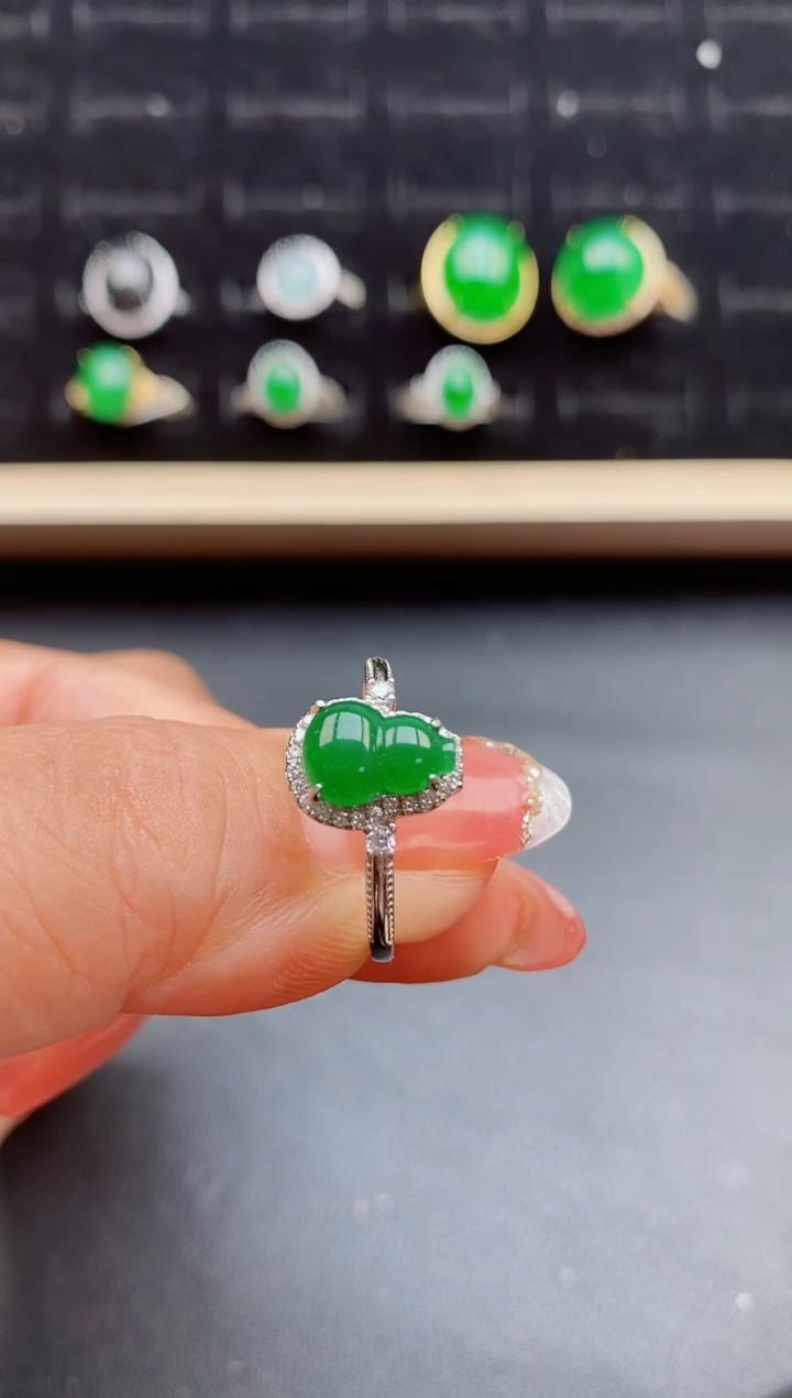 【闪购商品】翡翠戒指银S925镶嵌508050