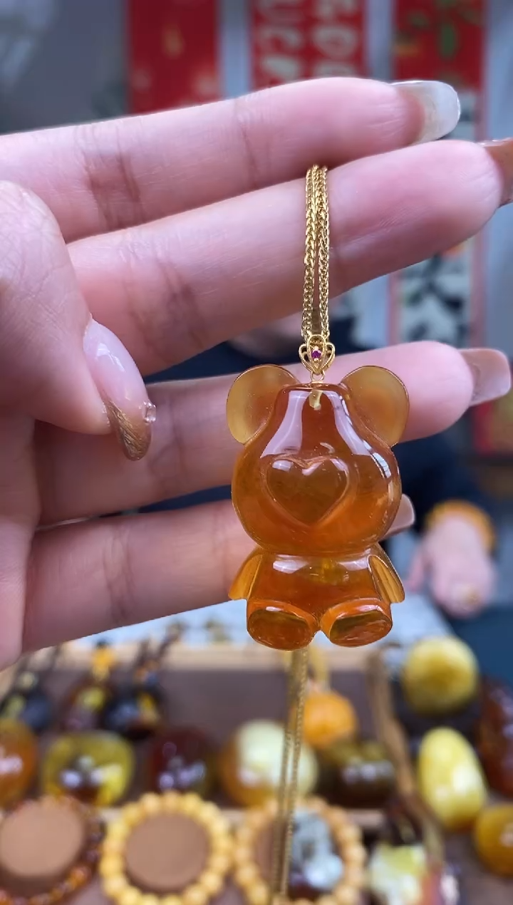 【闪购商品】琥珀裸石18K金镶嵌基地发货 一物一证 顺丰包邮