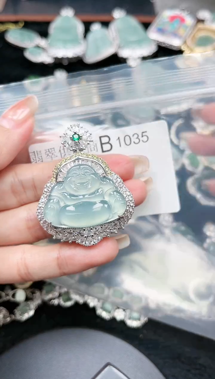 【闪购商品】翡翠颈饰未镶嵌赠皮绳1035