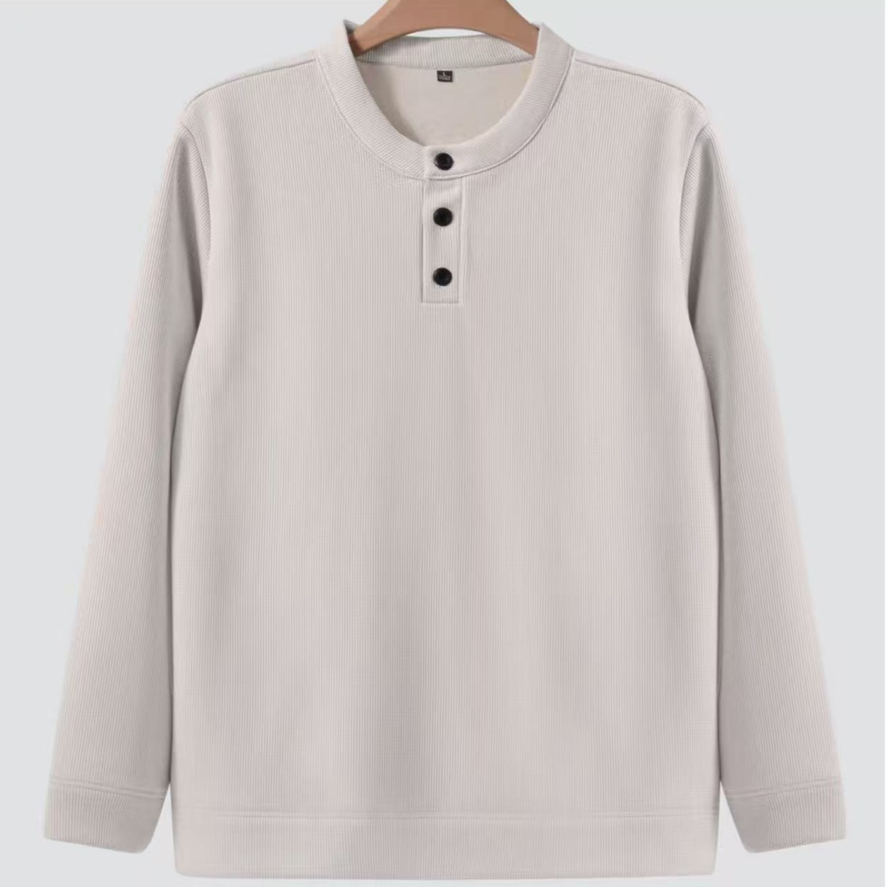 Rouckerui/骆克芮亨利领加绒卫衣保暖上衣长袖衬衫秋冬【雷总同款】