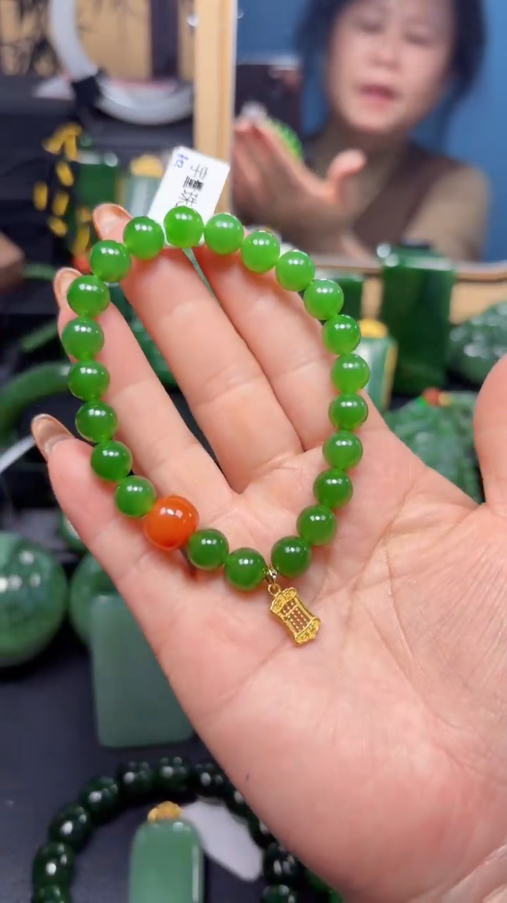 【闪购商品】和田玉（碧玉）手串未镶嵌1
