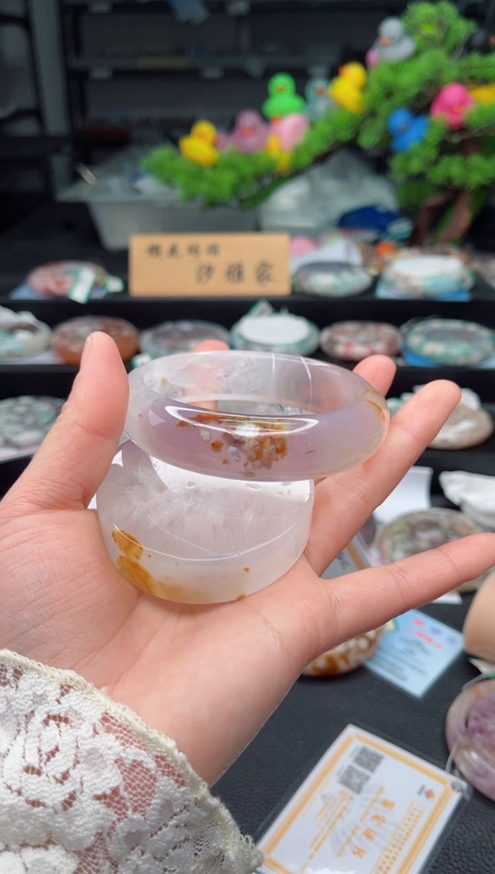 【闪购商品】石英质玉未镶嵌手镯65圈口（赠送镯心）S9845