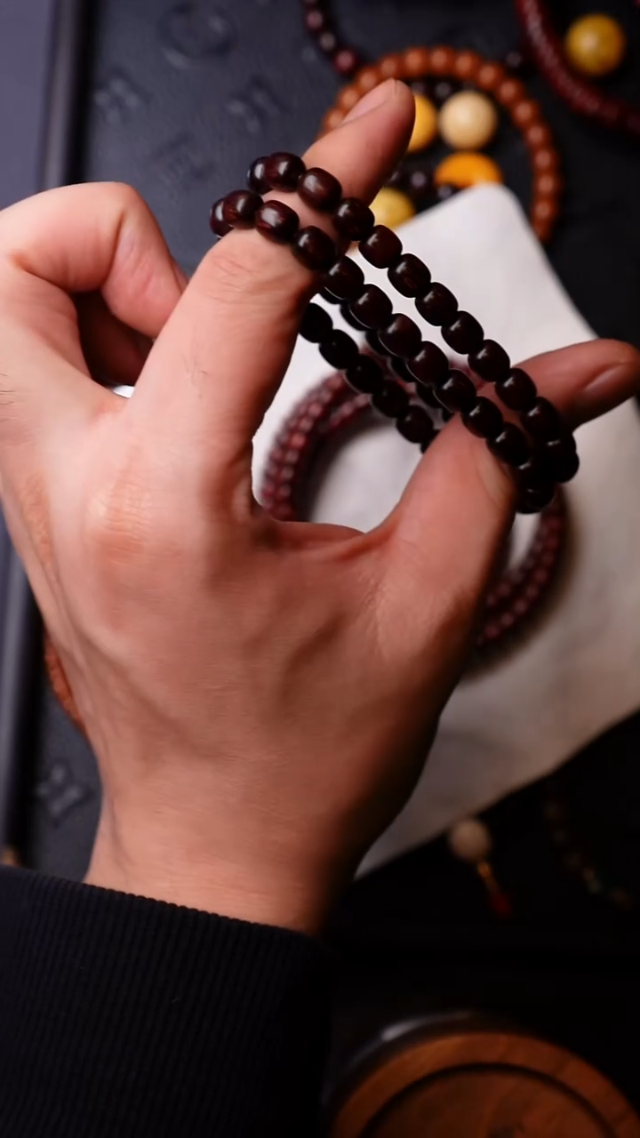 檀香紫檀（小叶紫檀）手串/手链小叶枣珠7.5mm