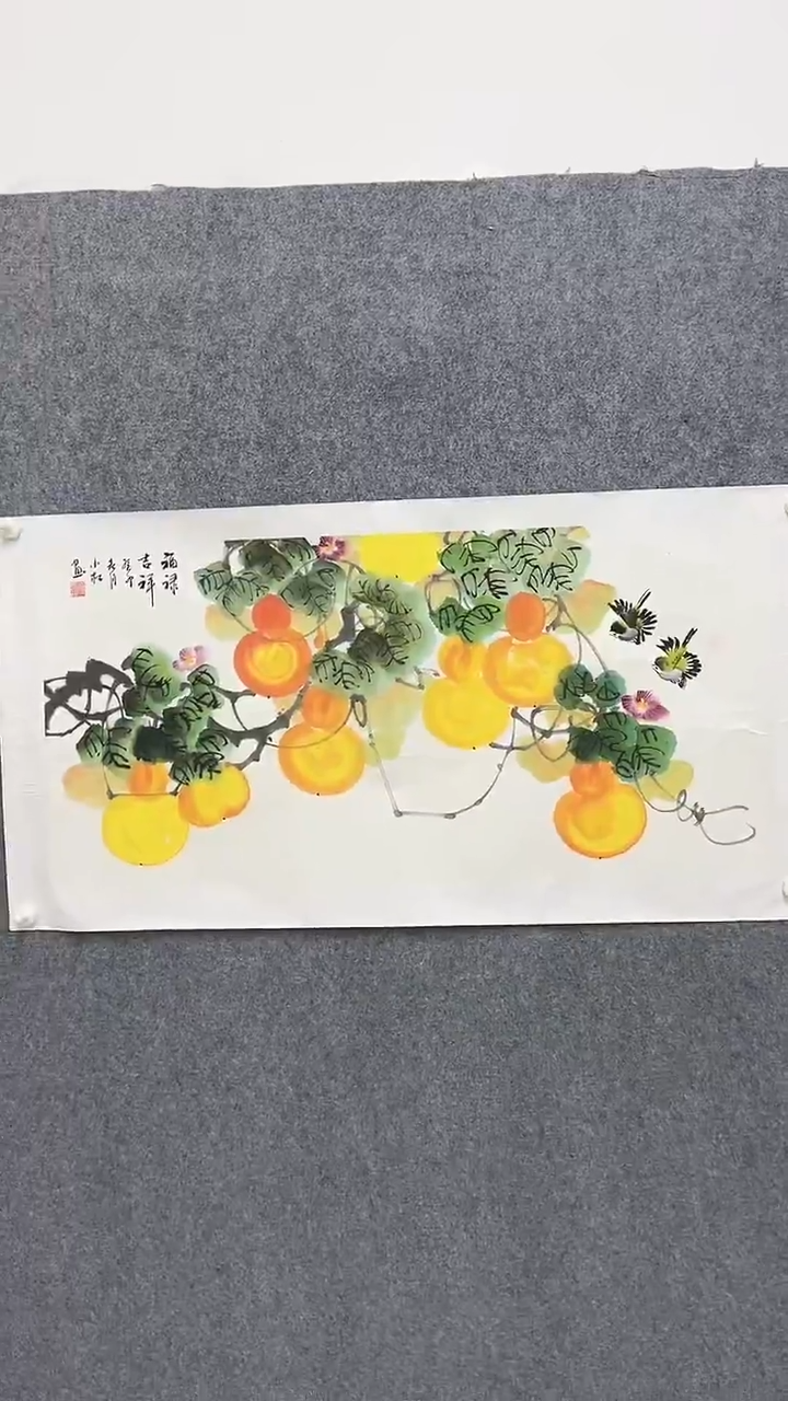 国画蒋小松+无题+4平尺+国画+手绘+宣纸