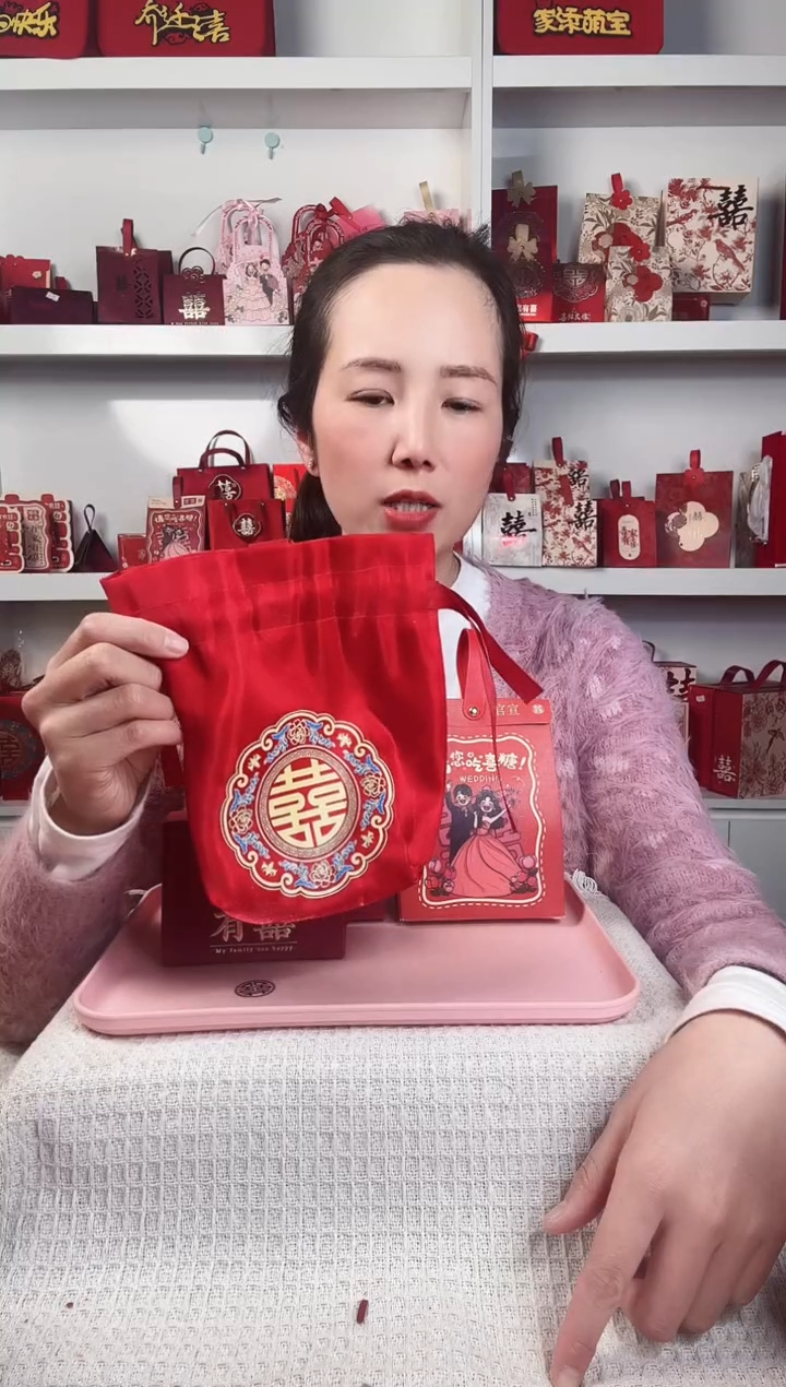 卡纸韩*林布糖袋-03大号圆喜