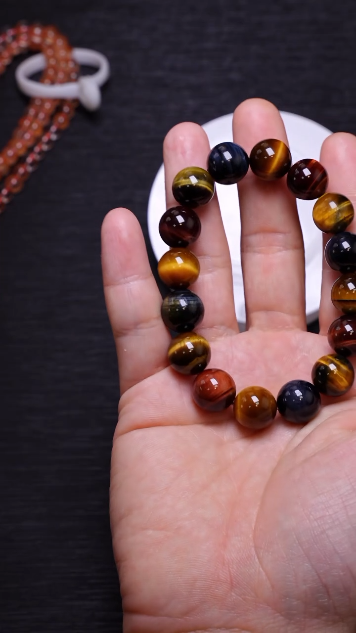 【闪购商品】木变石（虎睛石）单圈未镶嵌Q048虎眼石单圈12mm