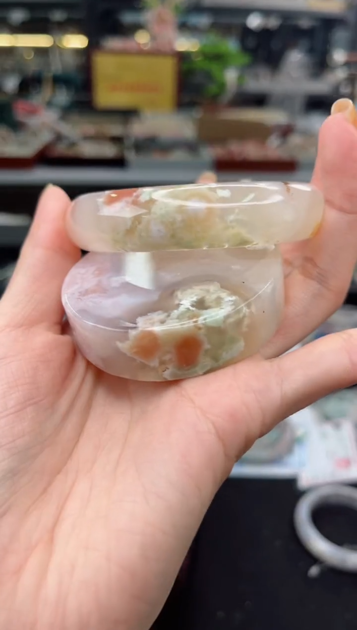 【闪购商品】石英质玉手镯未镶嵌60圈口（赠品镯心）S9306