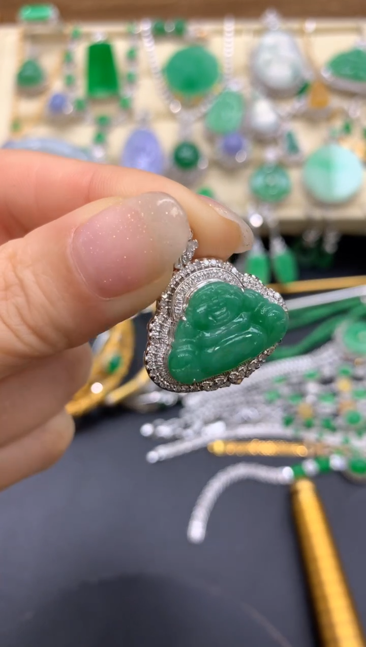 【闪购商品】翡翠颈饰18K金镶嵌384-中国好珍宝