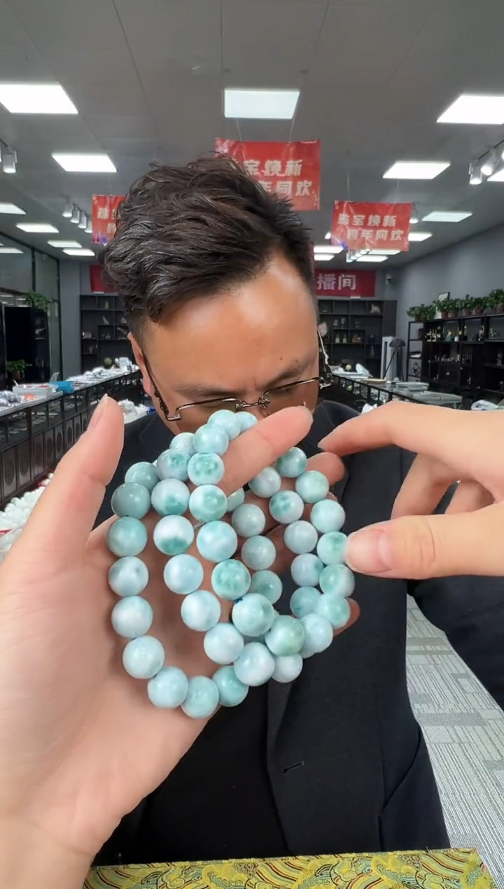 【闪购商品】针钠钙石（海纹石）手链未镶嵌xl3768约12mm多样性发一件