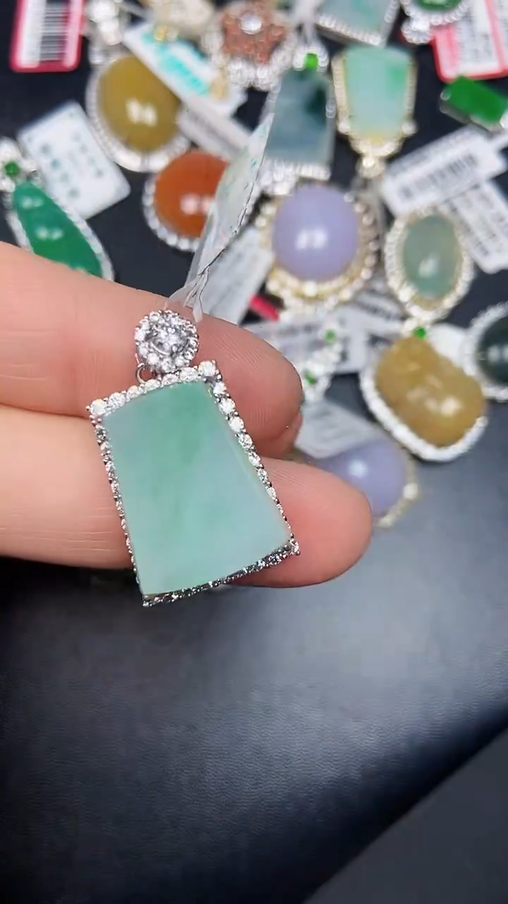 银S925镶嵌戒指翡翠3700