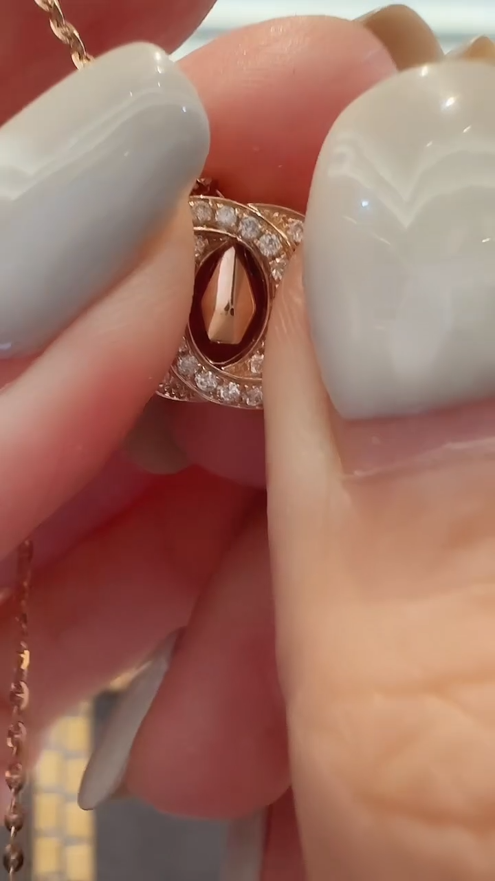 吊坠(不含链)18K金镶嵌天然钻石18K金钻石香香吊坠