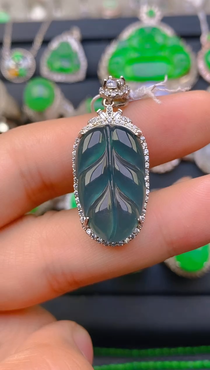 【闪购商品】翡翠戒指银S925镶嵌天然A货翡翠1