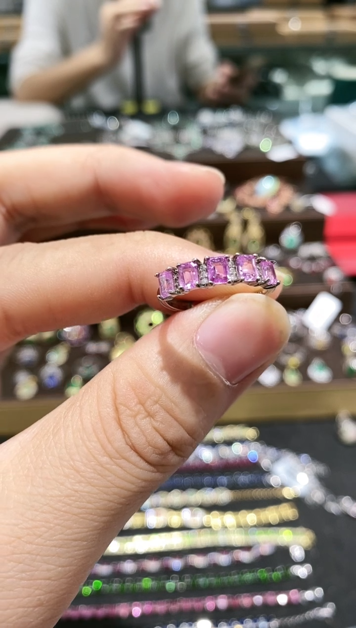 【闪购商品】蓝宝石戒指银S925镶嵌戒指