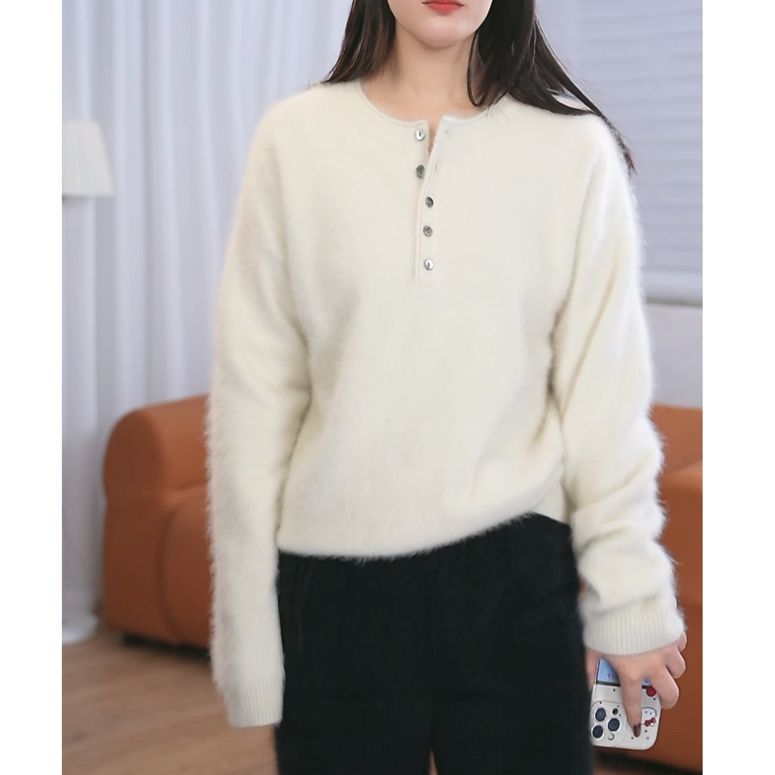 【特种动物毛毛】贝贝白“知识分子”前后可穿圆领套头048