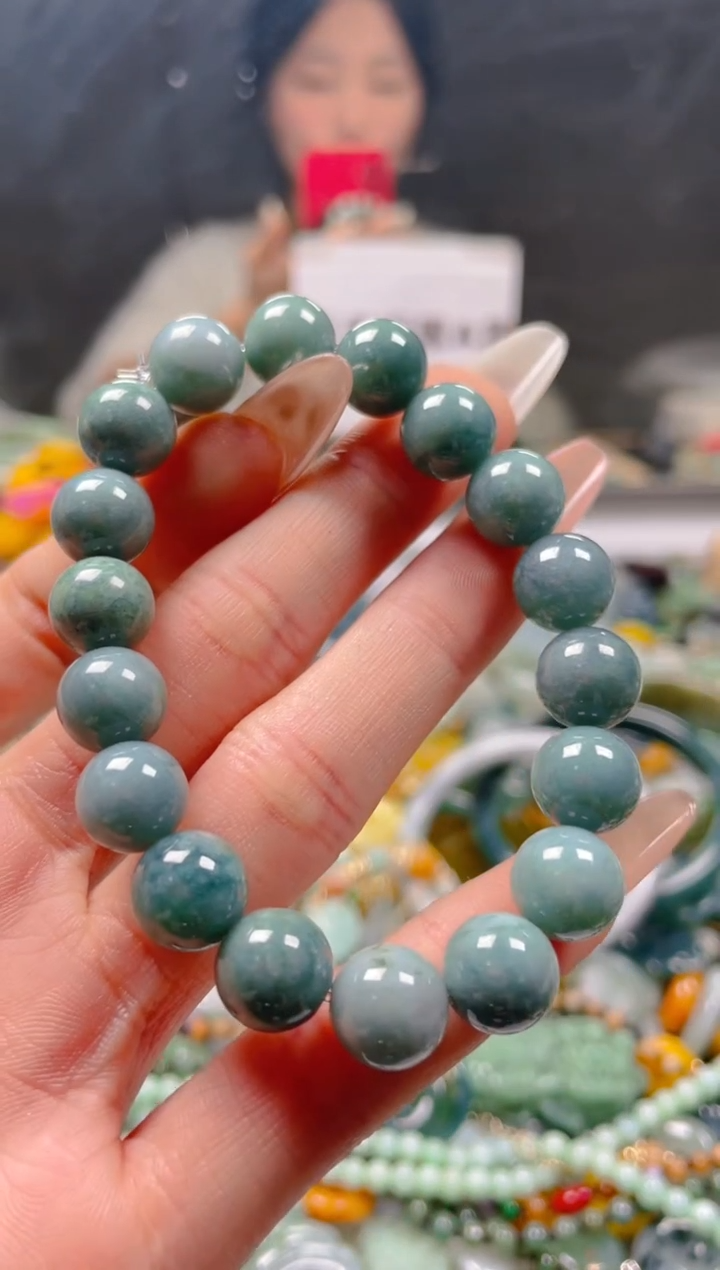 【闪购商品】翡翠颈饰未镶嵌10MM/F/翡翠A货一图一物