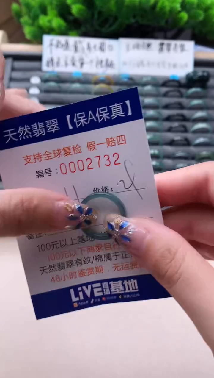 未镶嵌戒指翡翠天然  2732