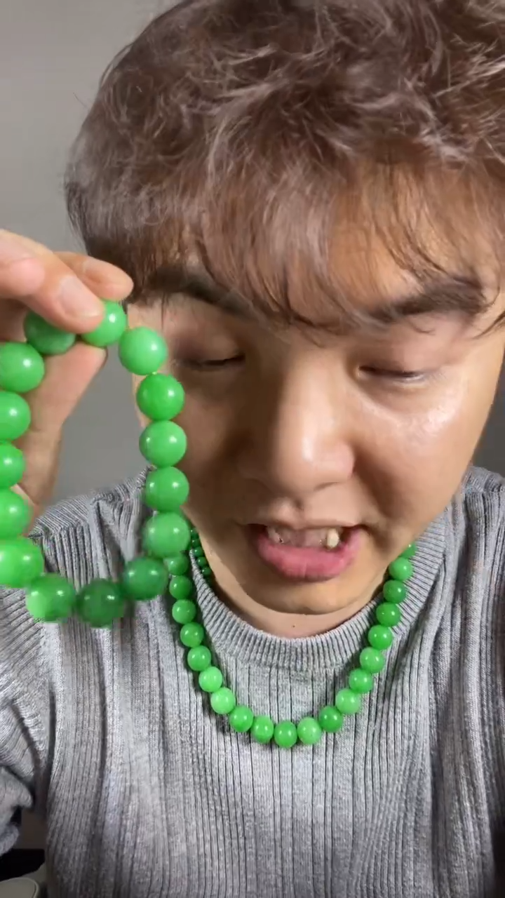 未镶嵌手串翡翠高端时尚14mm手串