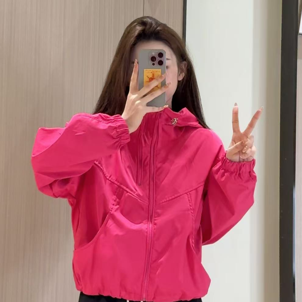 冲锋衣女春秋季短款外套运动小个子新款爆款洋气夹克女上衣088#