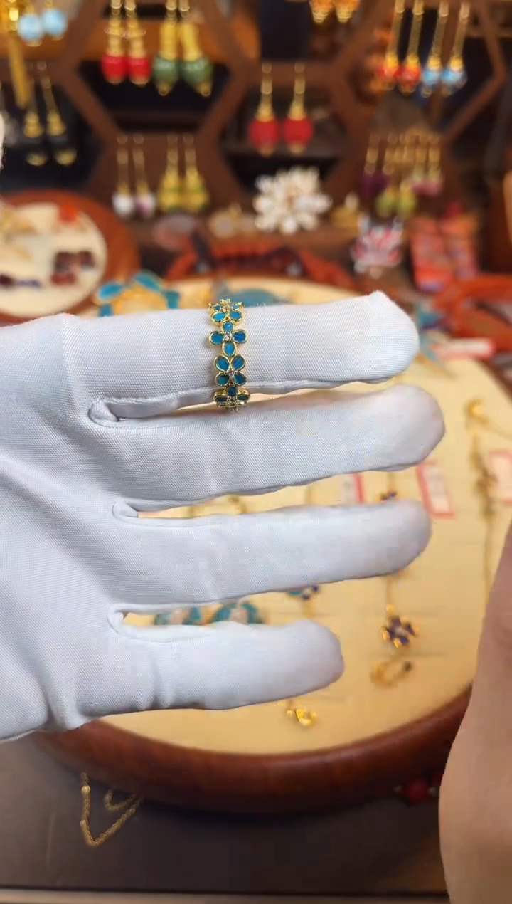 【闪购商品】蓝色珐琅景泰蓝戒指