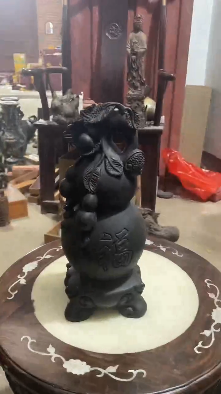 【闪购商品】木新年快乐香木摆件