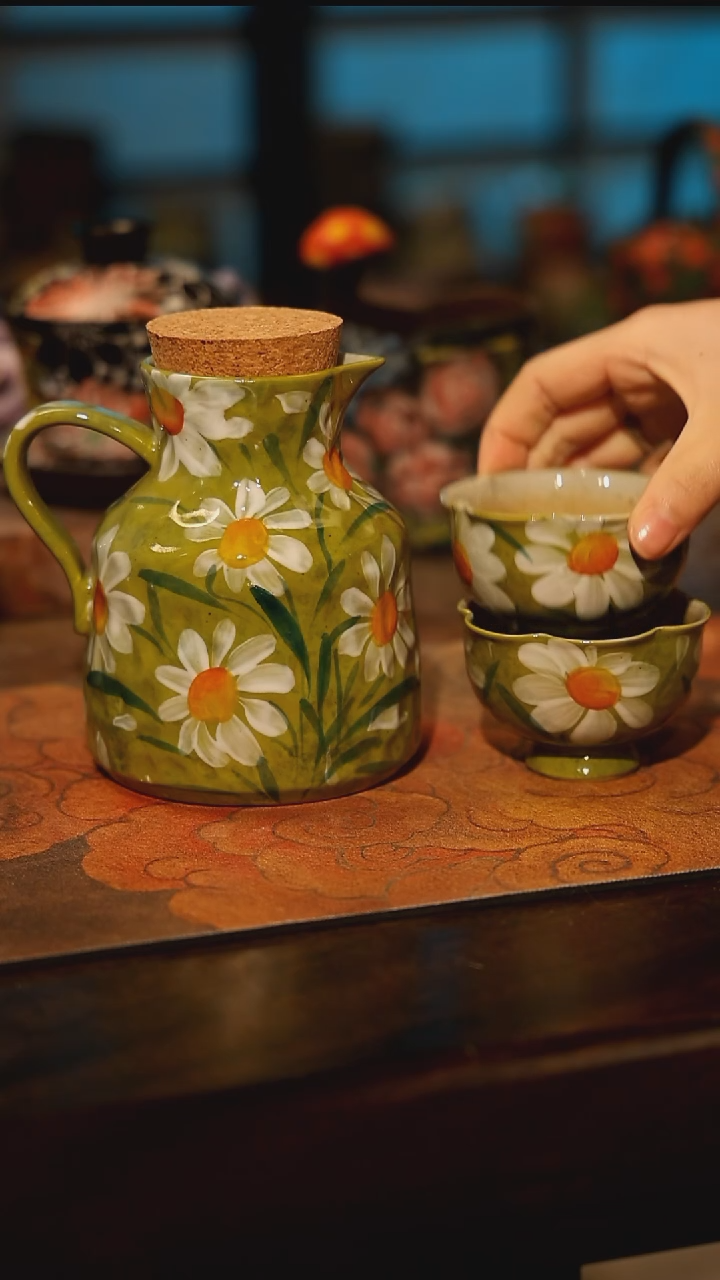 陶瓷景德镇高温釉下彩手工手绘款式