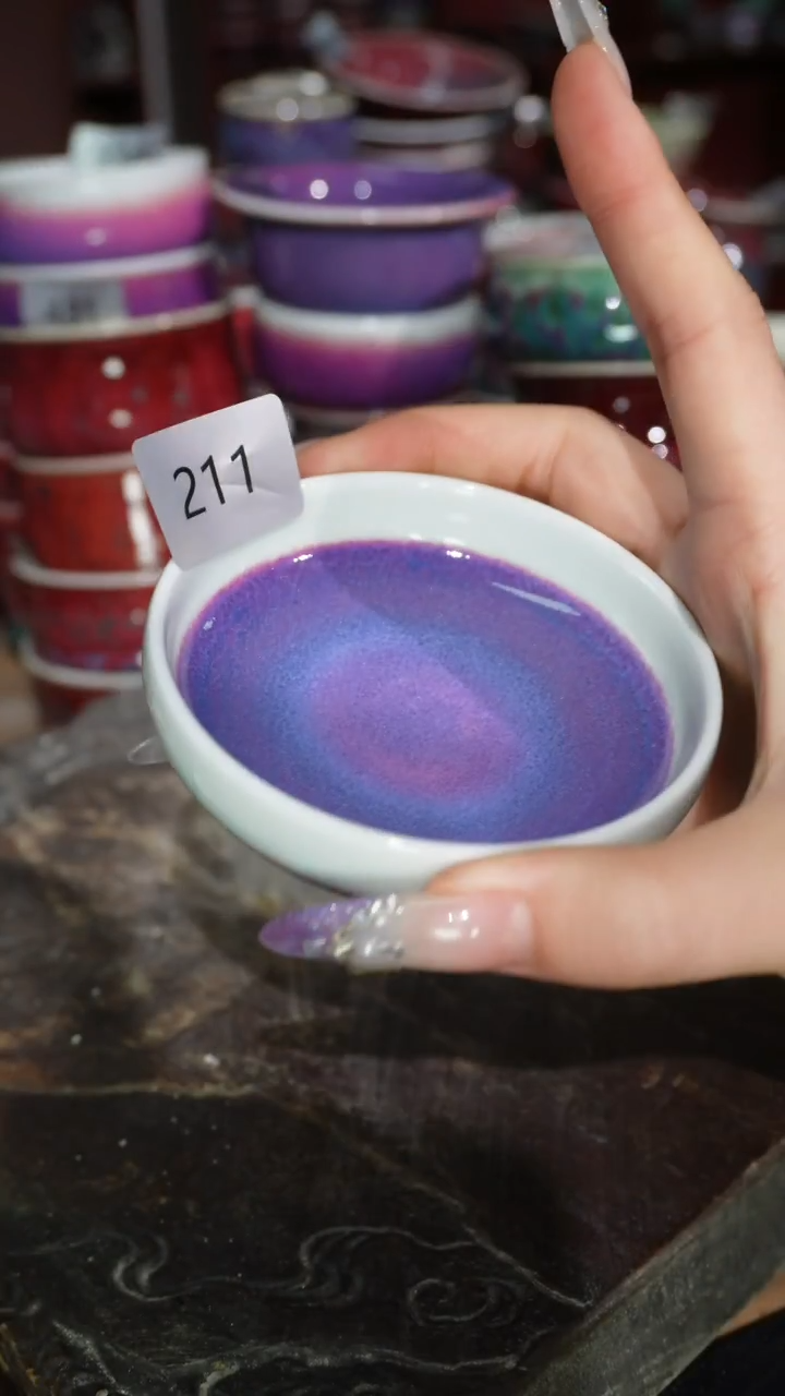 摆件陶精品窑变钧瓷茶器