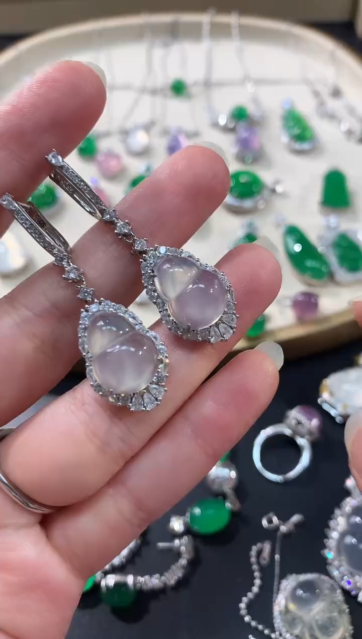 玛瑙/玉髓耳饰银S925镶嵌A468|多样性发其一|399