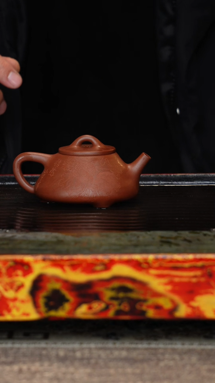 【闪购商品】紫砂茶壶子冶底槽清刻绘全手工