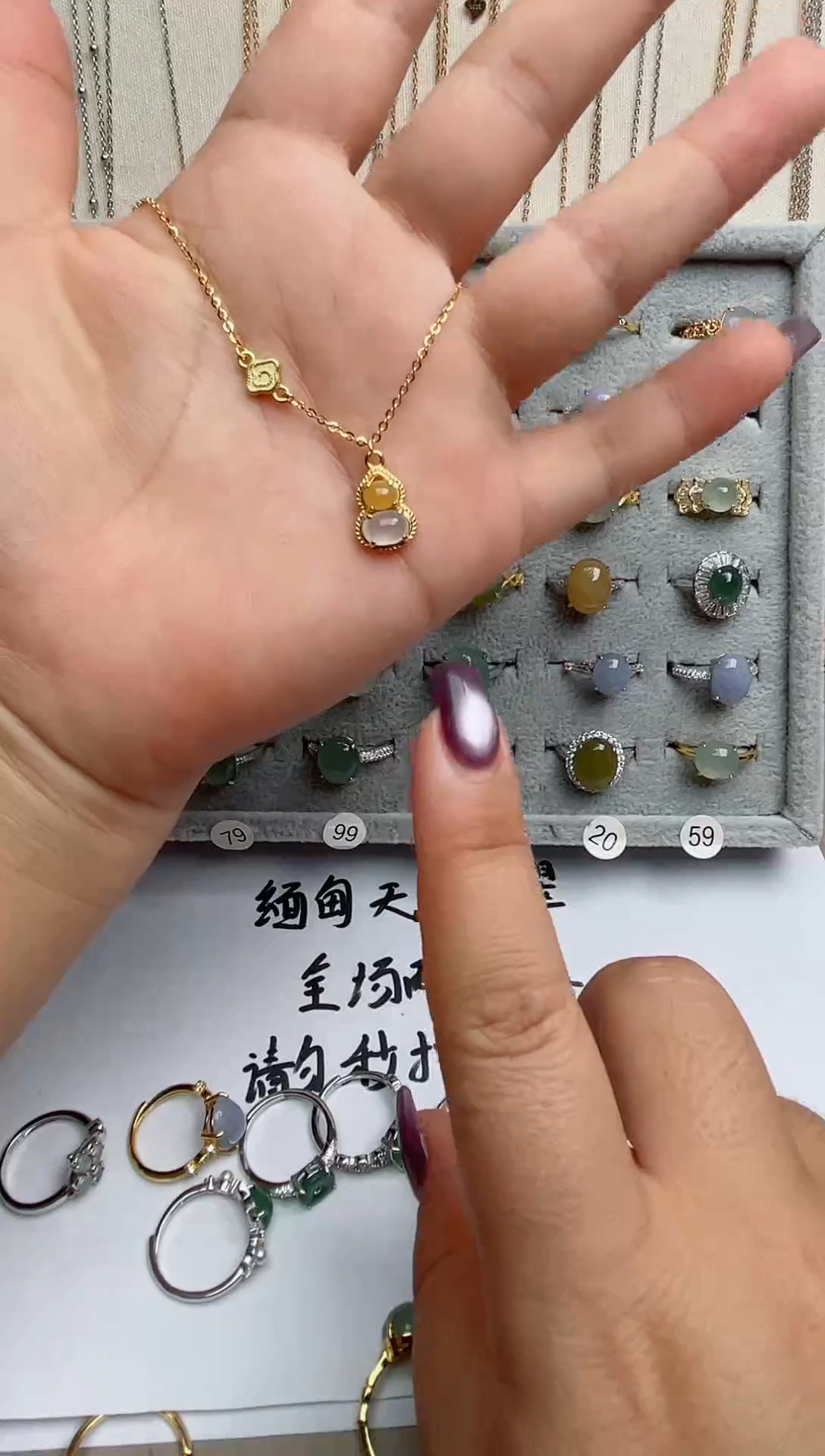 翡翠戒指银S925镶嵌.