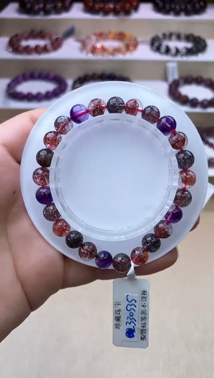 【闪购商品】水晶手链未镶嵌黑加仑超七单圈8m+