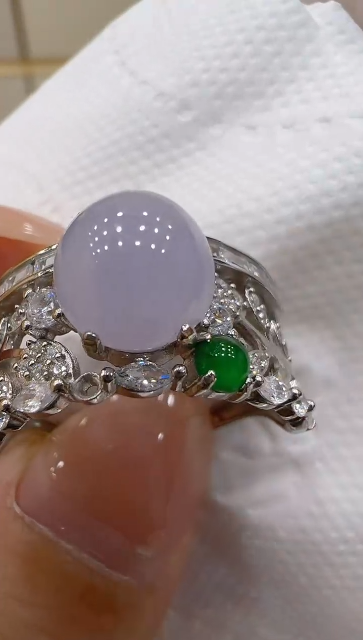 翡翠戒指银S925镶嵌多样性团购发一件
