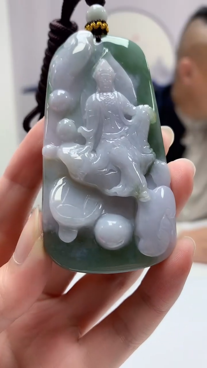 【闪购商品】定制翡翠未镶嵌4969zm-毛货挂件观音86