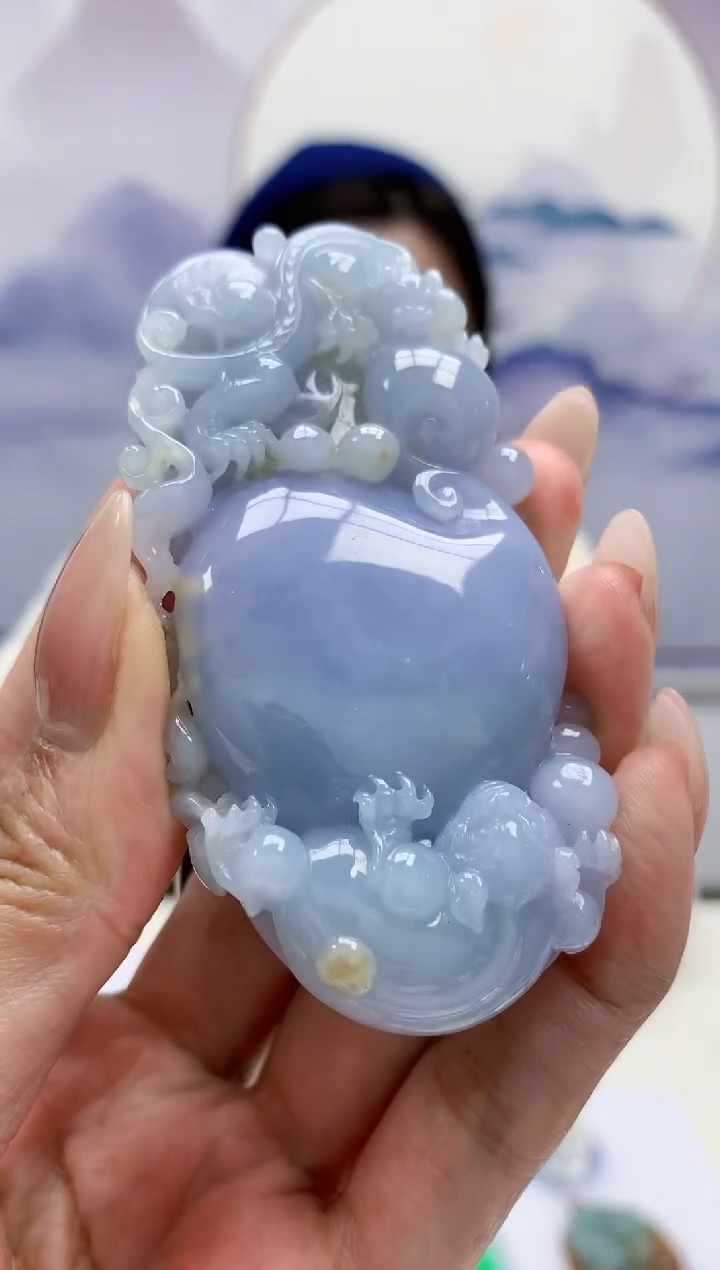 【闪购商品】定制翡翠未镶嵌0405MM-毛货挂件109